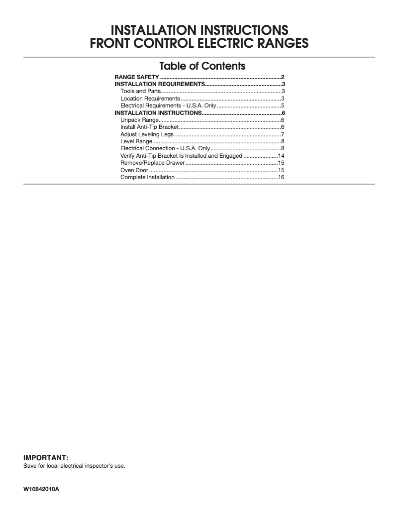 Page 1 de la notice Guide d'installation Perlick Signature Series HP15BS-3-2R