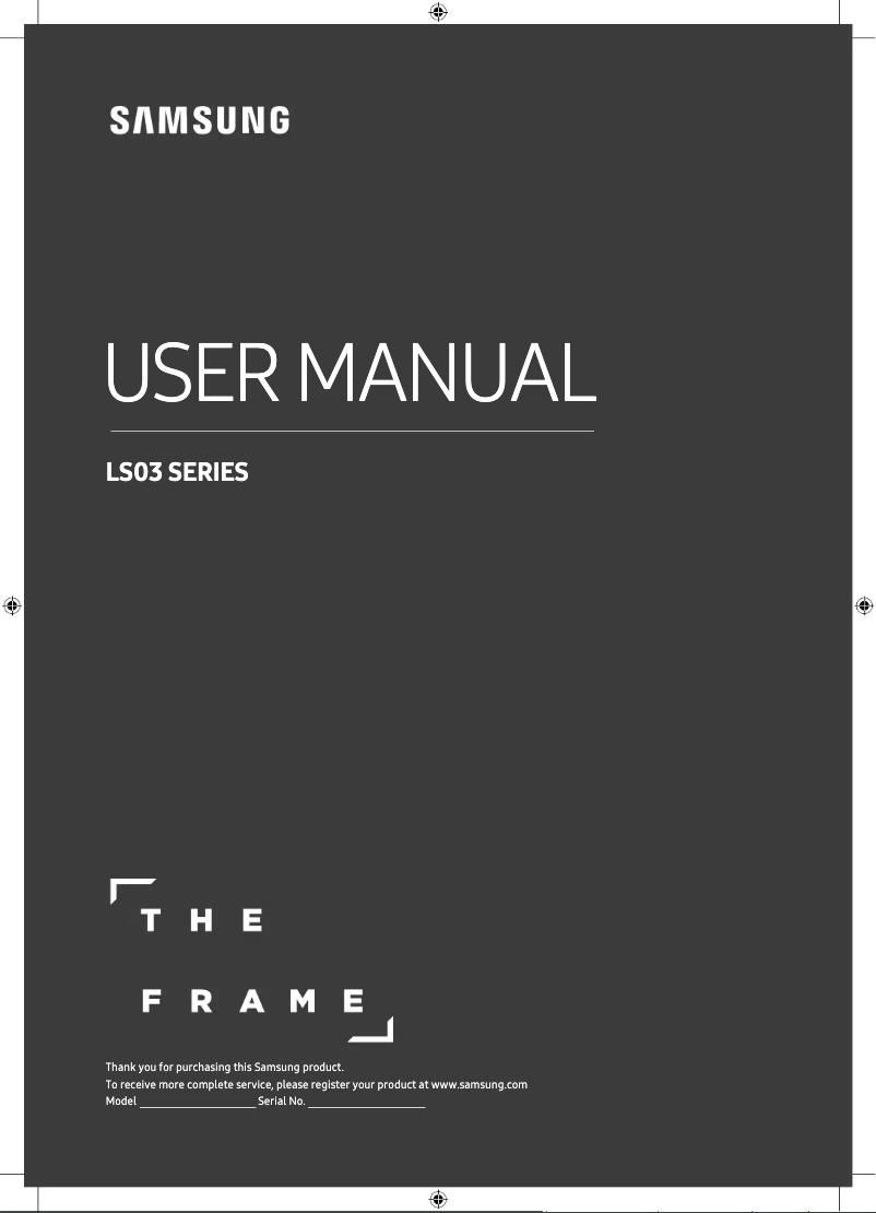 Page 1 de la notice Manuel utilisateur Samsung The Frame 50LS03B