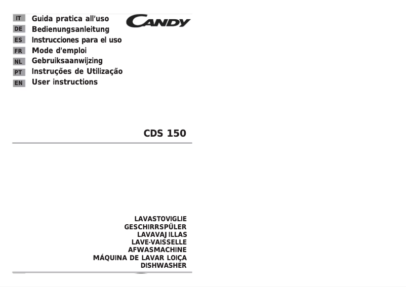 Page 1 de la notice Manuel utilisateur Candy Cds 150 x