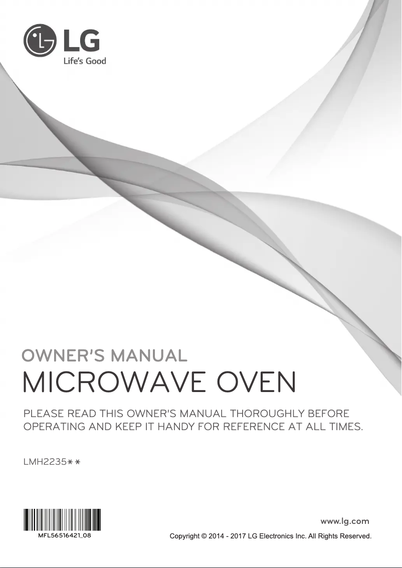 Page 1 de la notice Manuel utilisateur LG LMH2235ST