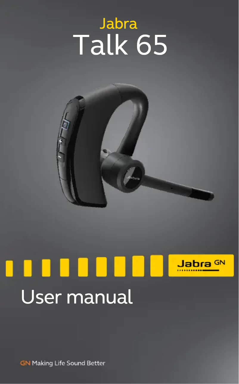 Page 1 de la notice Manuel utilisateur Jabra Talk 65