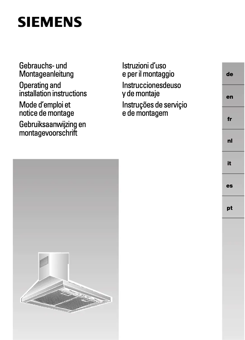 Page n°1 - Manuel utilisateur Siemens LC654WA20
