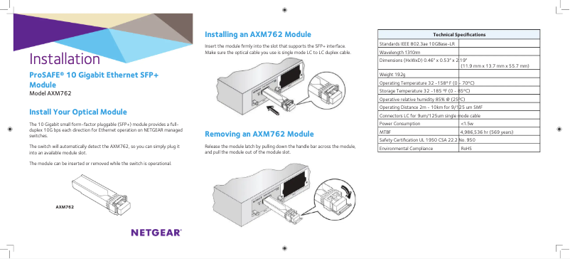 Image de la première page du manuel de l'appareil ProSafe AXM762