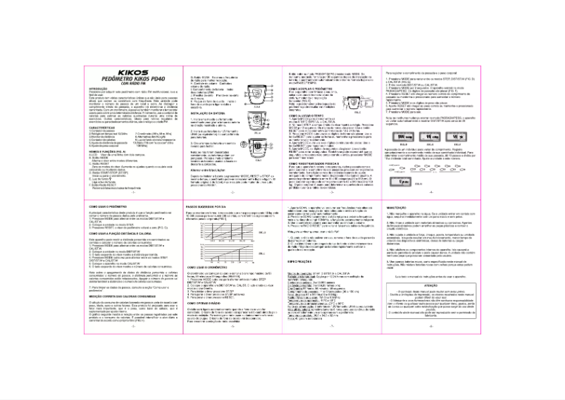 Page n°1 - Manuel utilisateur Kikos PD40