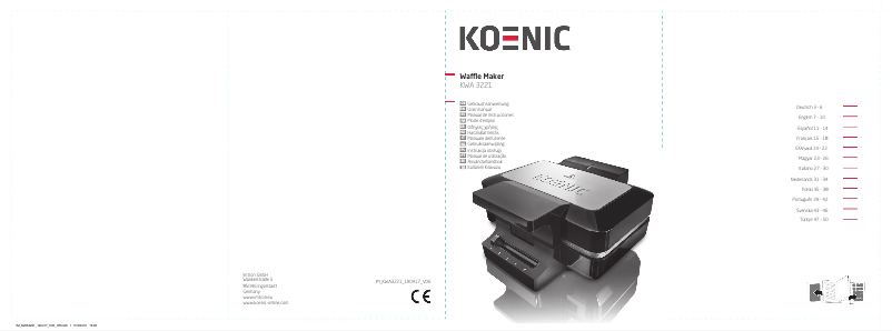 Página 1 del manual Manual de usuario Koenic KWA 3221