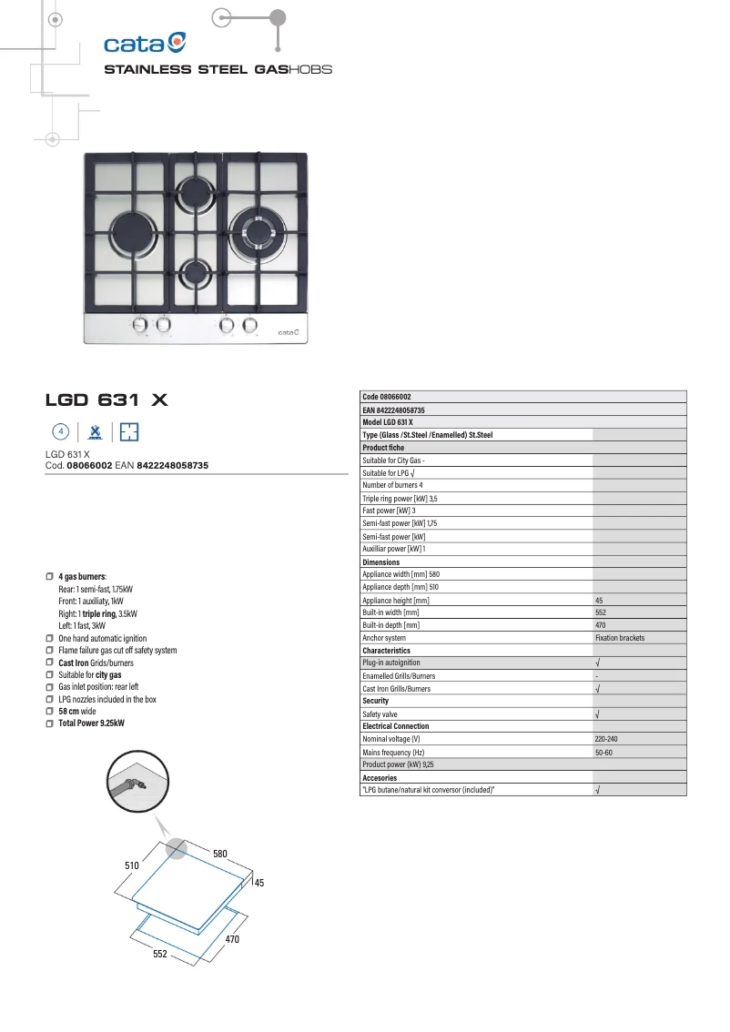 Image de la première page du manuel de l'appareil LGD 631