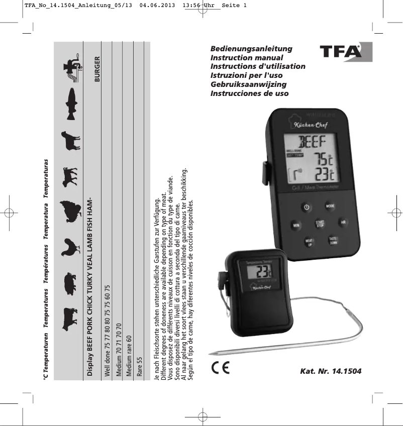 Imagen de la primera página del manual del dispositivo 14.1504