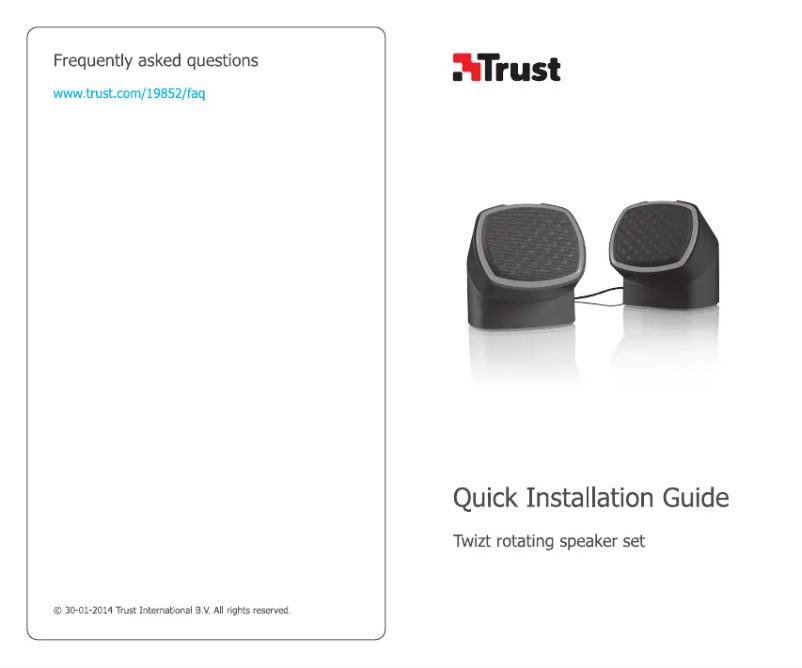 Page 1 de la notice Manuel utilisateur Trust Twizt Rotating 2.0