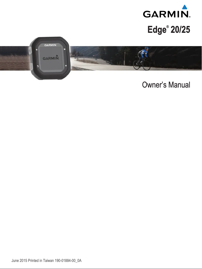 Image de la première page du manuel de l'appareil Edge 20