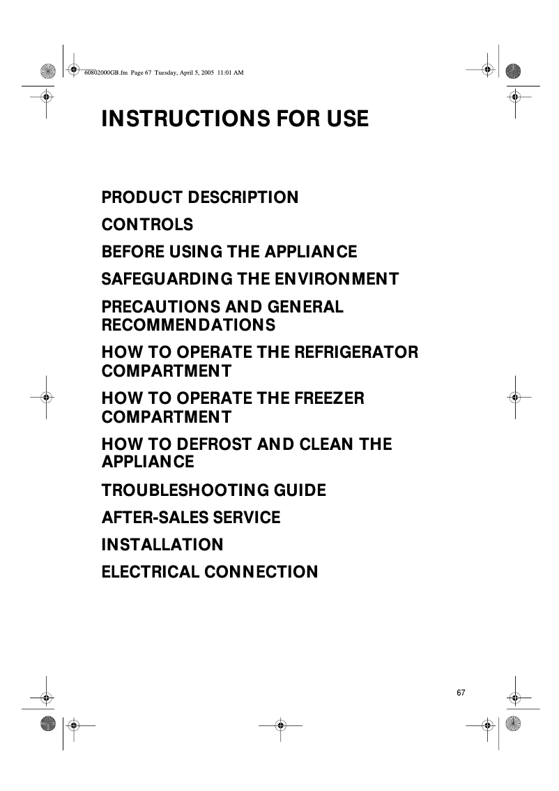 Página 1 del manual Manual de usuario Whirlpool ARG 737/4