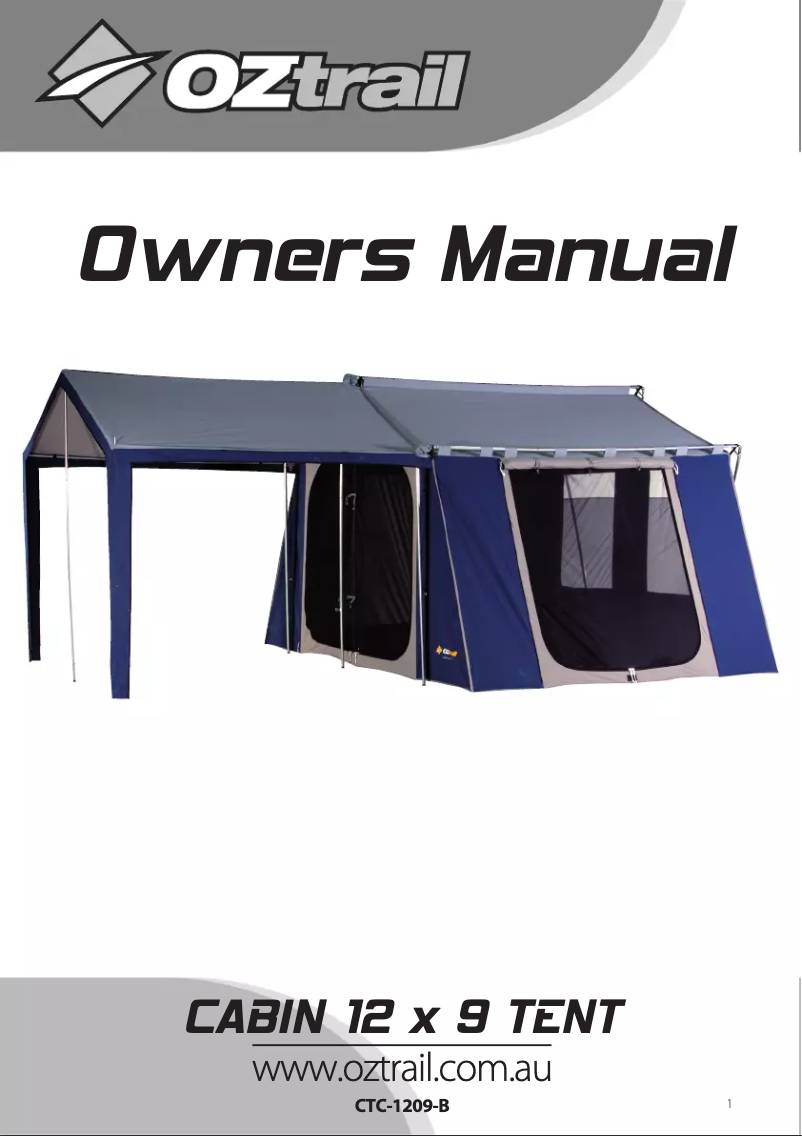 Página 1 del manual Manual de usuario OZtrail Canvas Cabin