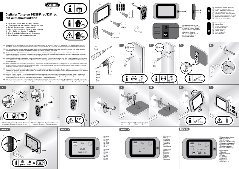 Page n°1 - Mode d'emploi Abus DTS2814rec