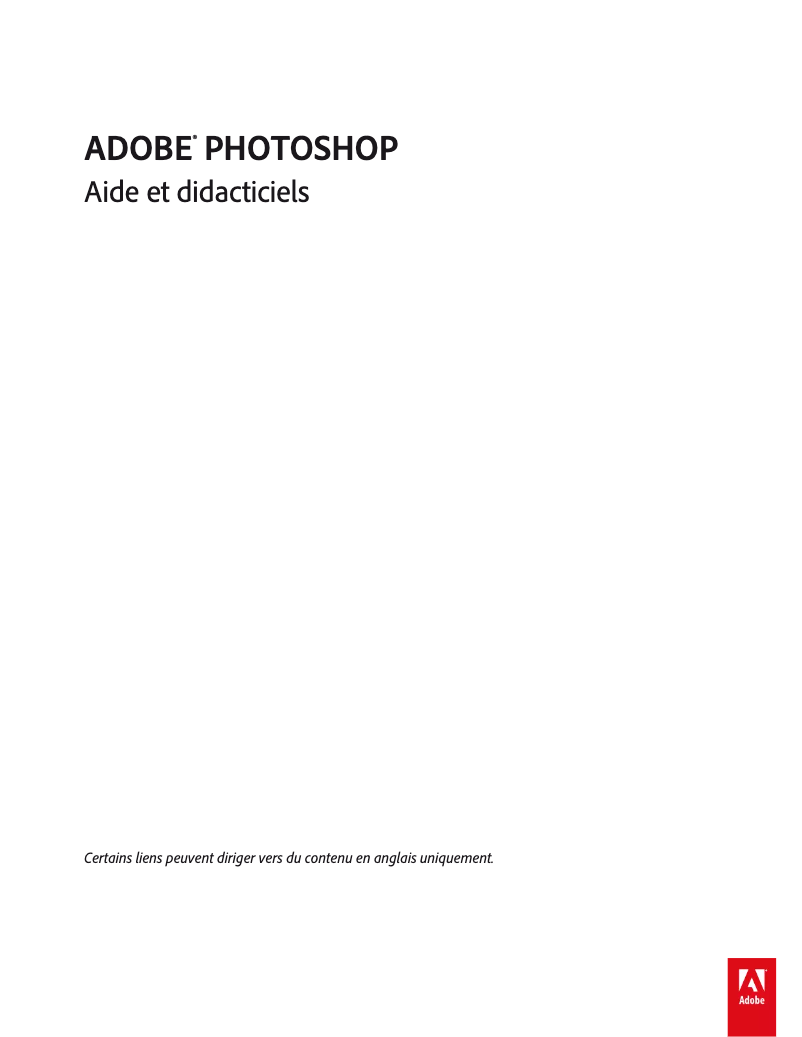 Image de la première page du manuel de l'appareil Photoshop CS6