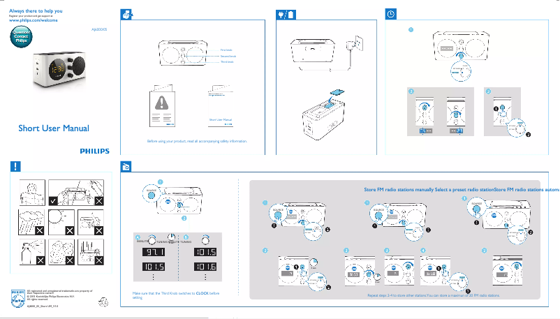 Página 1 del manual Guía de inicio rápido Philips AJ6000