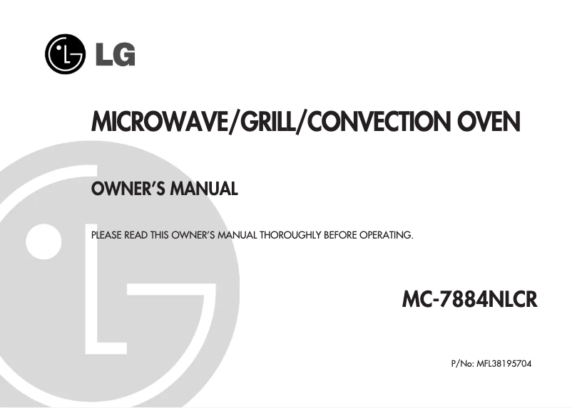 Page 1 de la notice Manuel utilisateur LG MC-7884NLCR