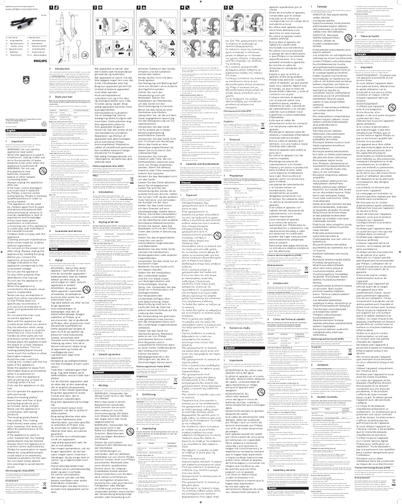 Image de la première page du manuel de l'appareil StyleCare BHH811