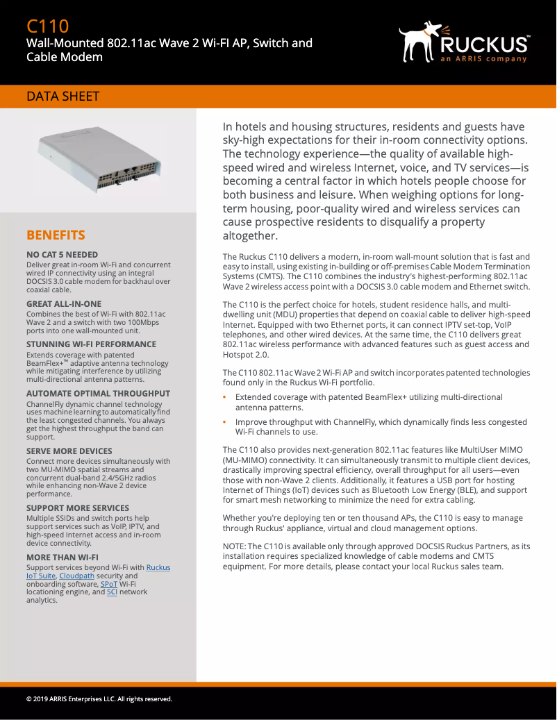 Page n°1 - Manuel utilisateur Brocade C110
