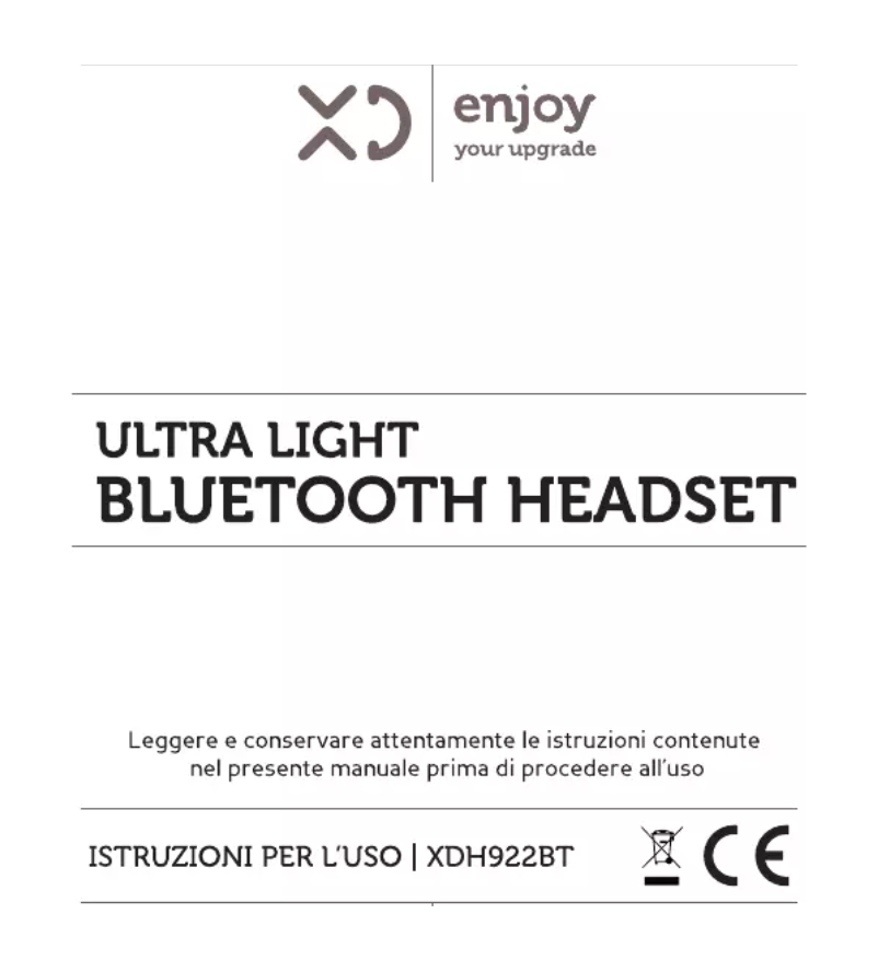 Page 1 de la notice Manuel utilisateur XD H922BT