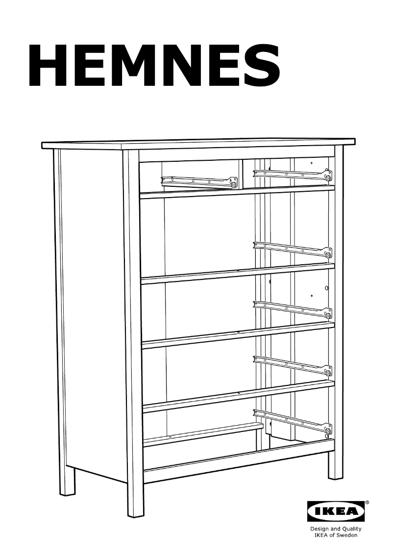Imagen de la primera página del manual del dispositivo HEMNES 603.817.61
