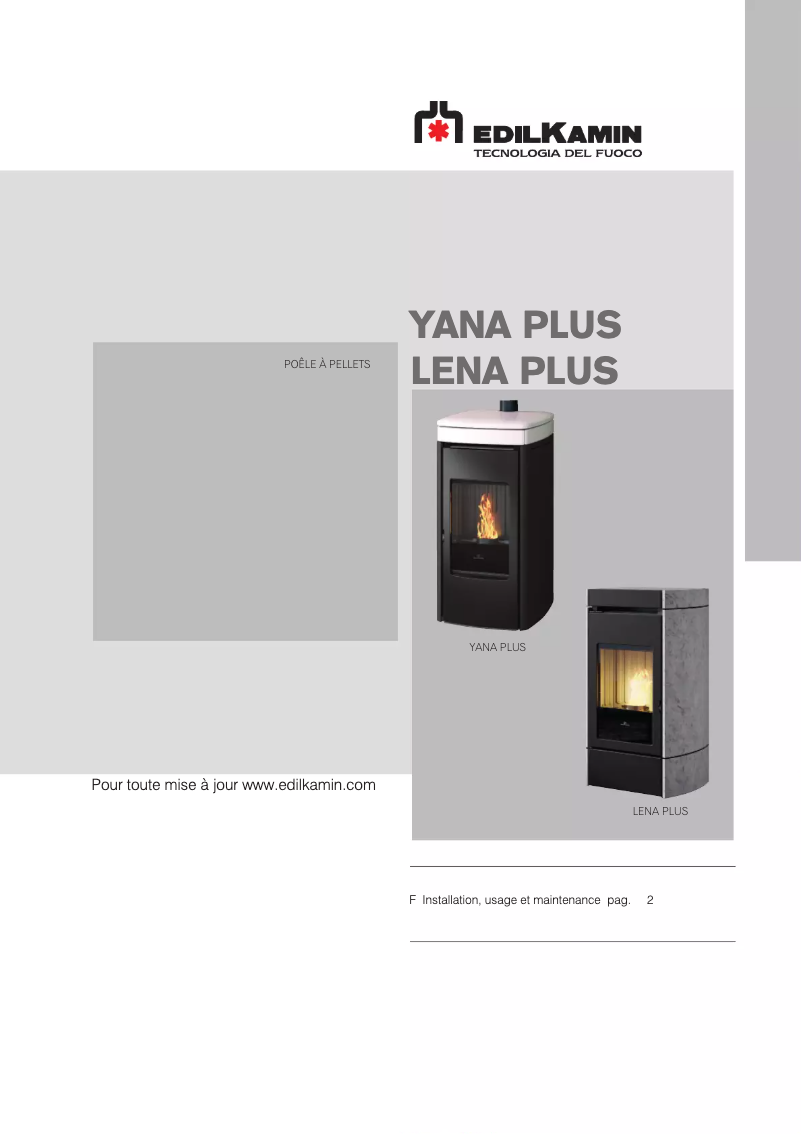 Page n°1 - Manuel utilisateur Edilkamin YANA PLUS