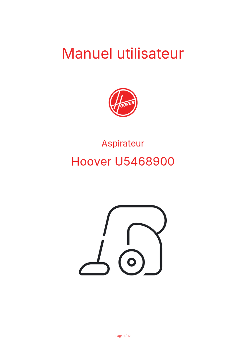 Image de la première page du manuel de l'appareil U5468900