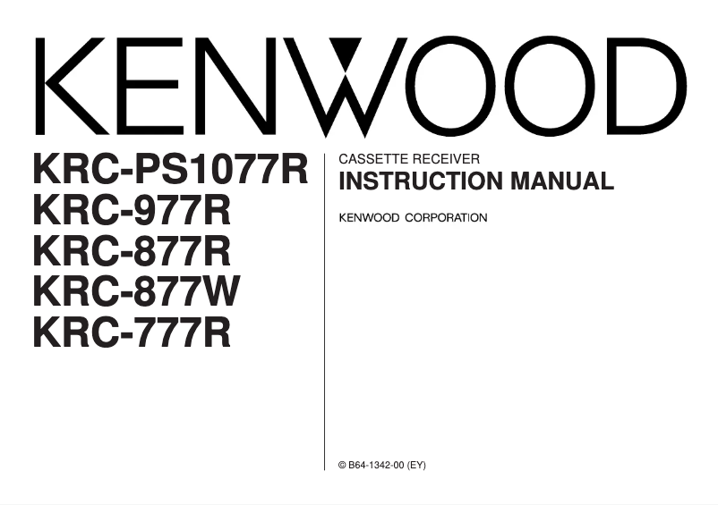 Page 1 de la notice Manuel utilisateur Kenwood KRC-877R