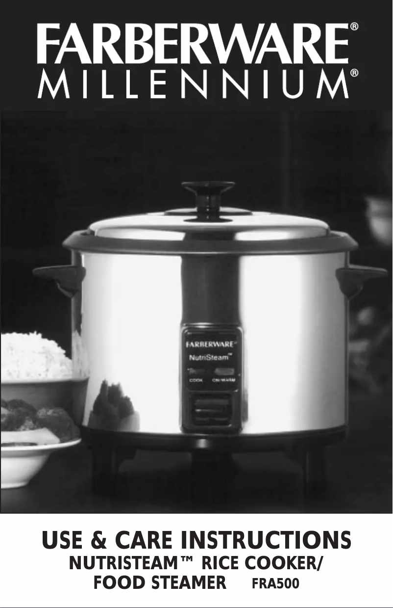 Page 1 de la notice Manuel utilisateur Farberware FRA500
