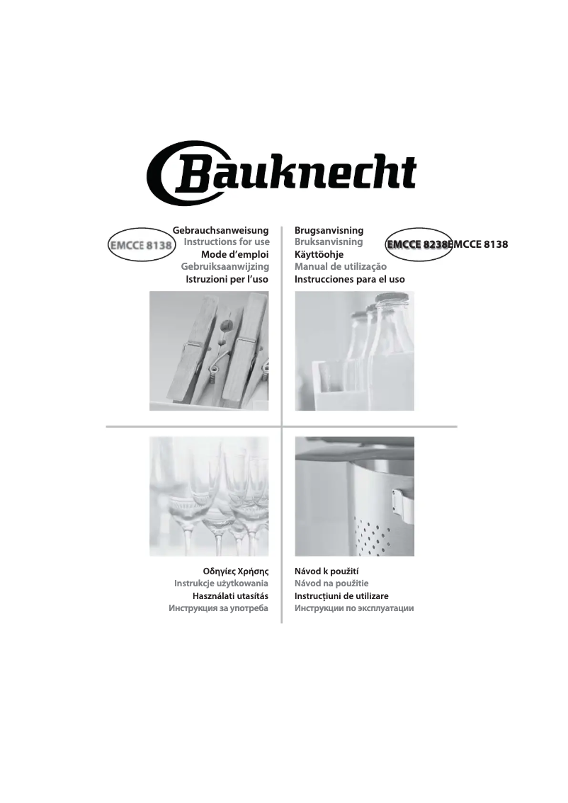 Page 1 of the manual User Manual Bauknecht EMCCE 8238 PT