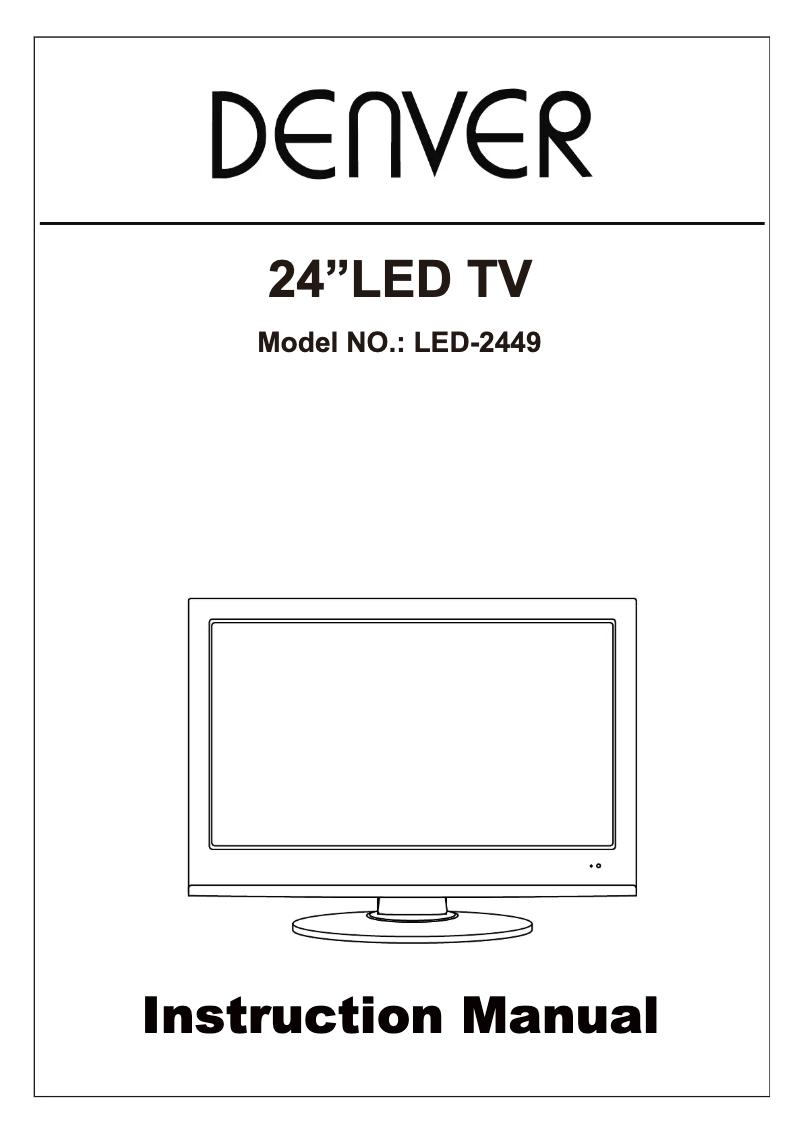Page 1 de la notice Manuel utilisateur Denver LED-2449