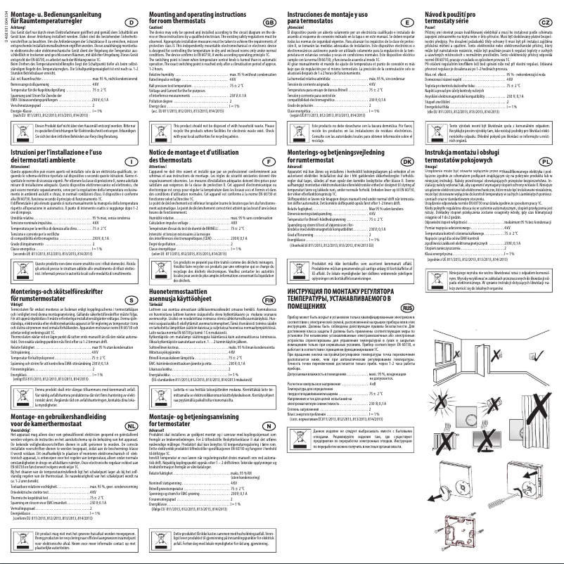 Page 1 de la notice Manuel utilisateur Eberle RTR-S 6721-6