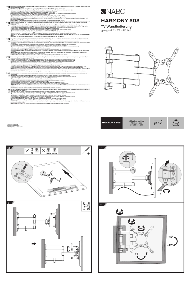 Page 1 de la notice Manuel utilisateur Nabo Harmony 202