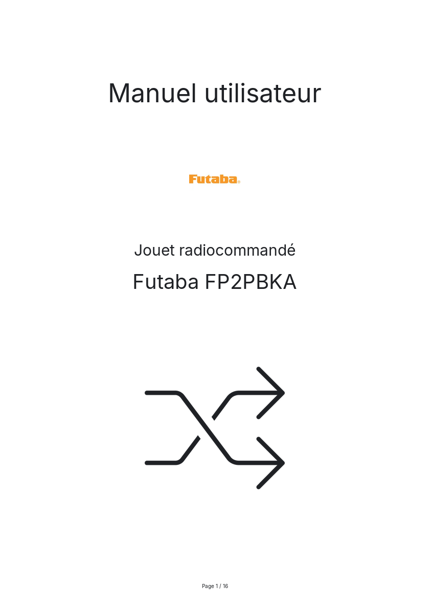 Image de la première page du manuel de l'appareil FP2PBKA