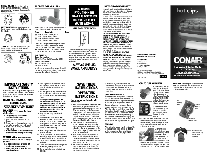 Image de la première page du manuel de l'appareil CHV26R