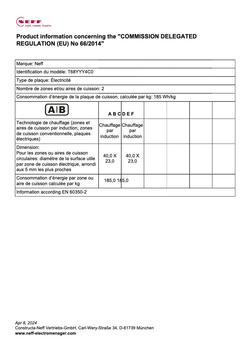 Image de la première page du manuel de l'appareil T68YYY4C0