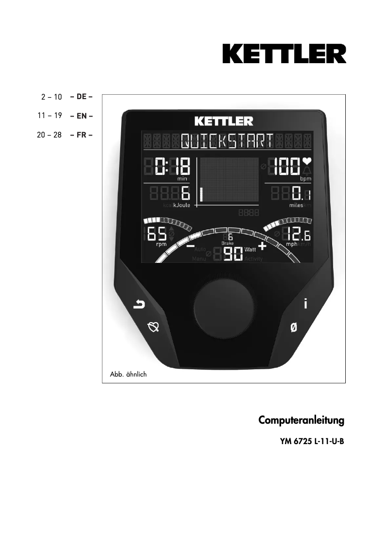 Page n°1 - Manuel utilisateur Kettler Tour 300