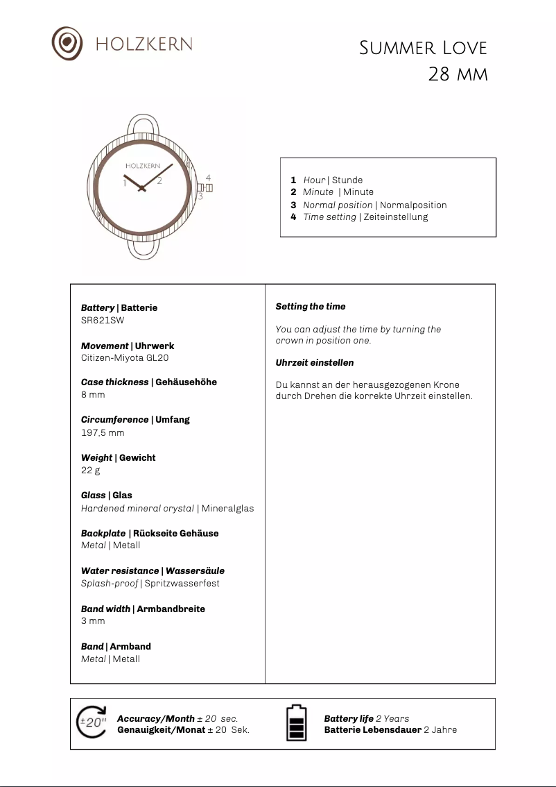 Image de la première page du manuel de l'appareil Señorita