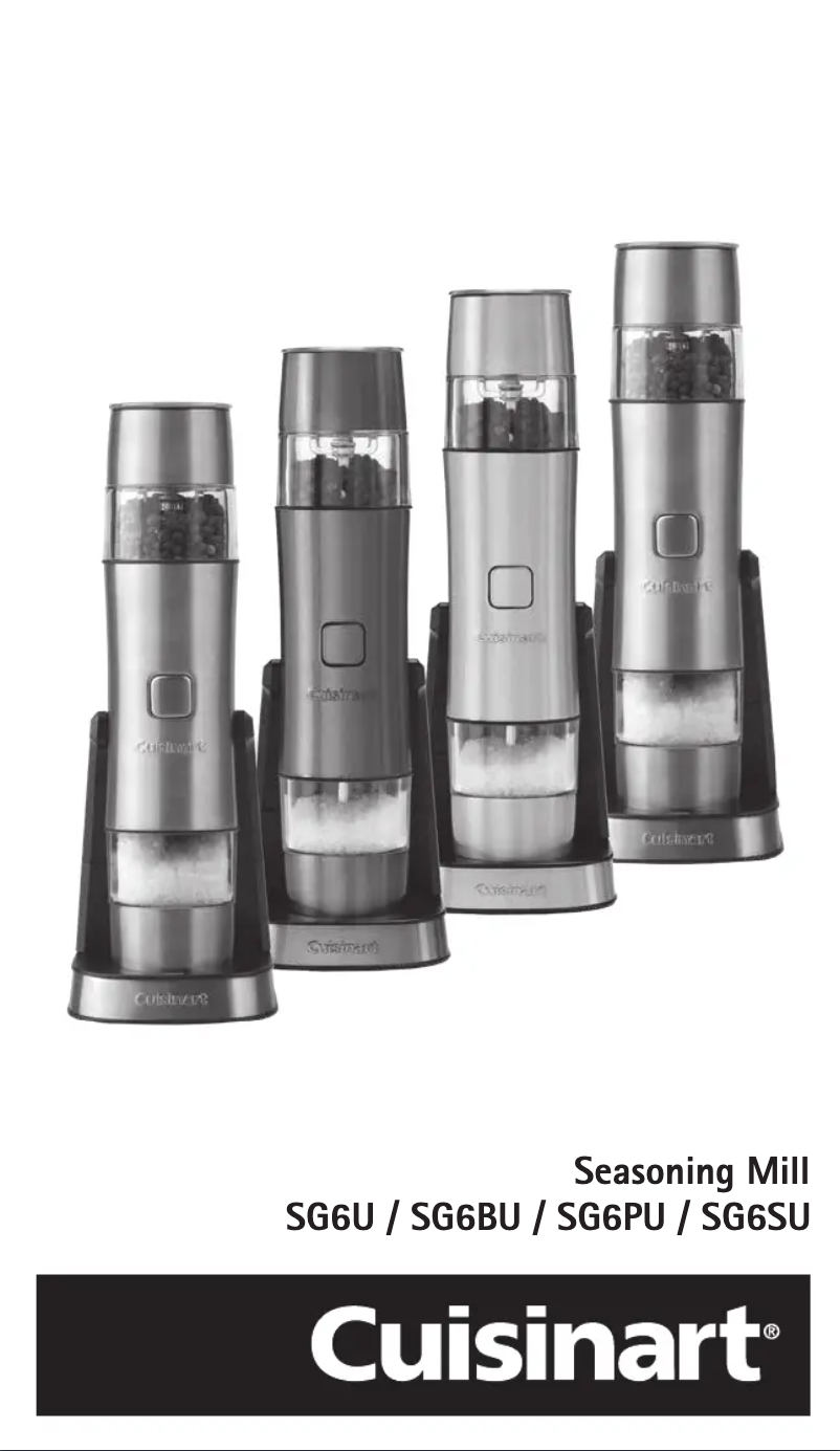 Page 1 de la notice Manuel utilisateur Cuisinart SG6SU