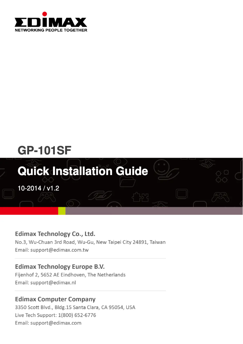 Page n°1 - Manuel utilisateur Edimax GP-101SF