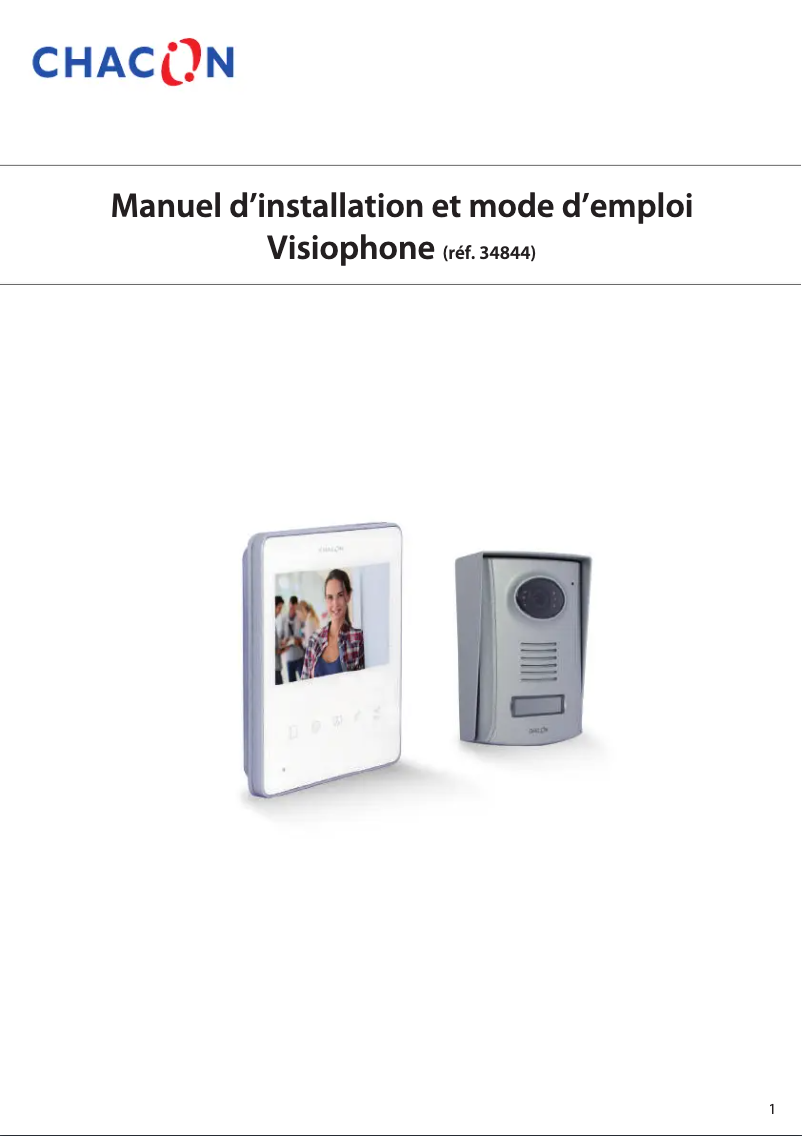 Page 1 de la notice Manuel utilisateur Chacon 34844