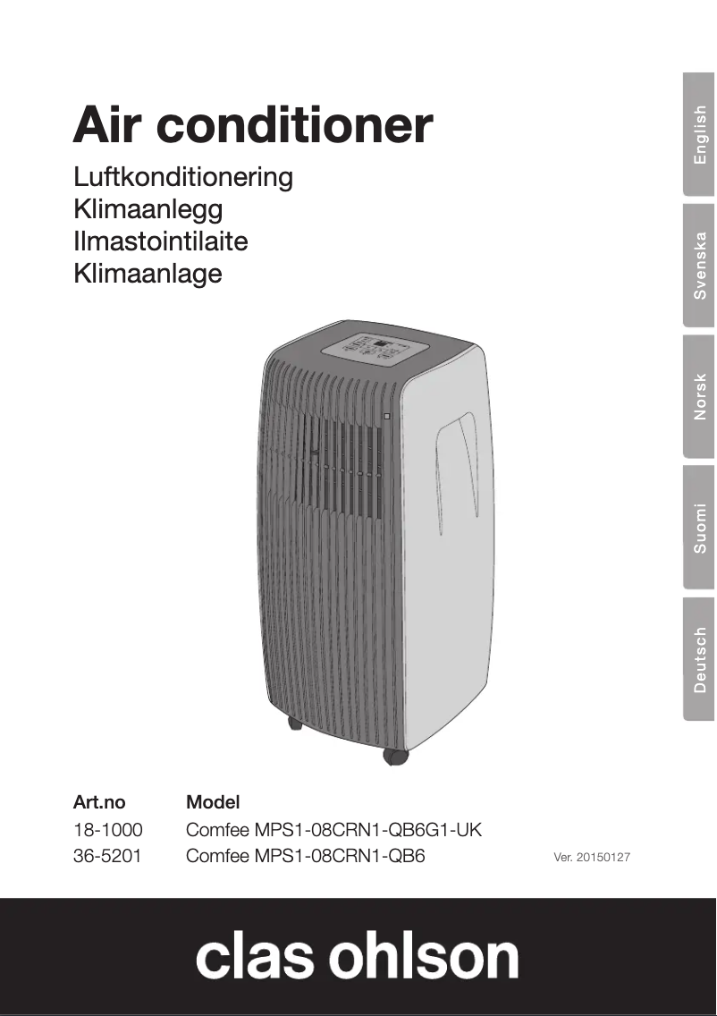Page n°1 - Manuel utilisateur Comfee MPS1-08CRN1-QB6