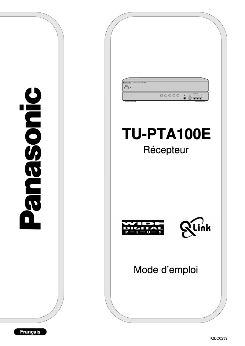 Image de la première page du manuel de l'appareil TU-PTA100ES