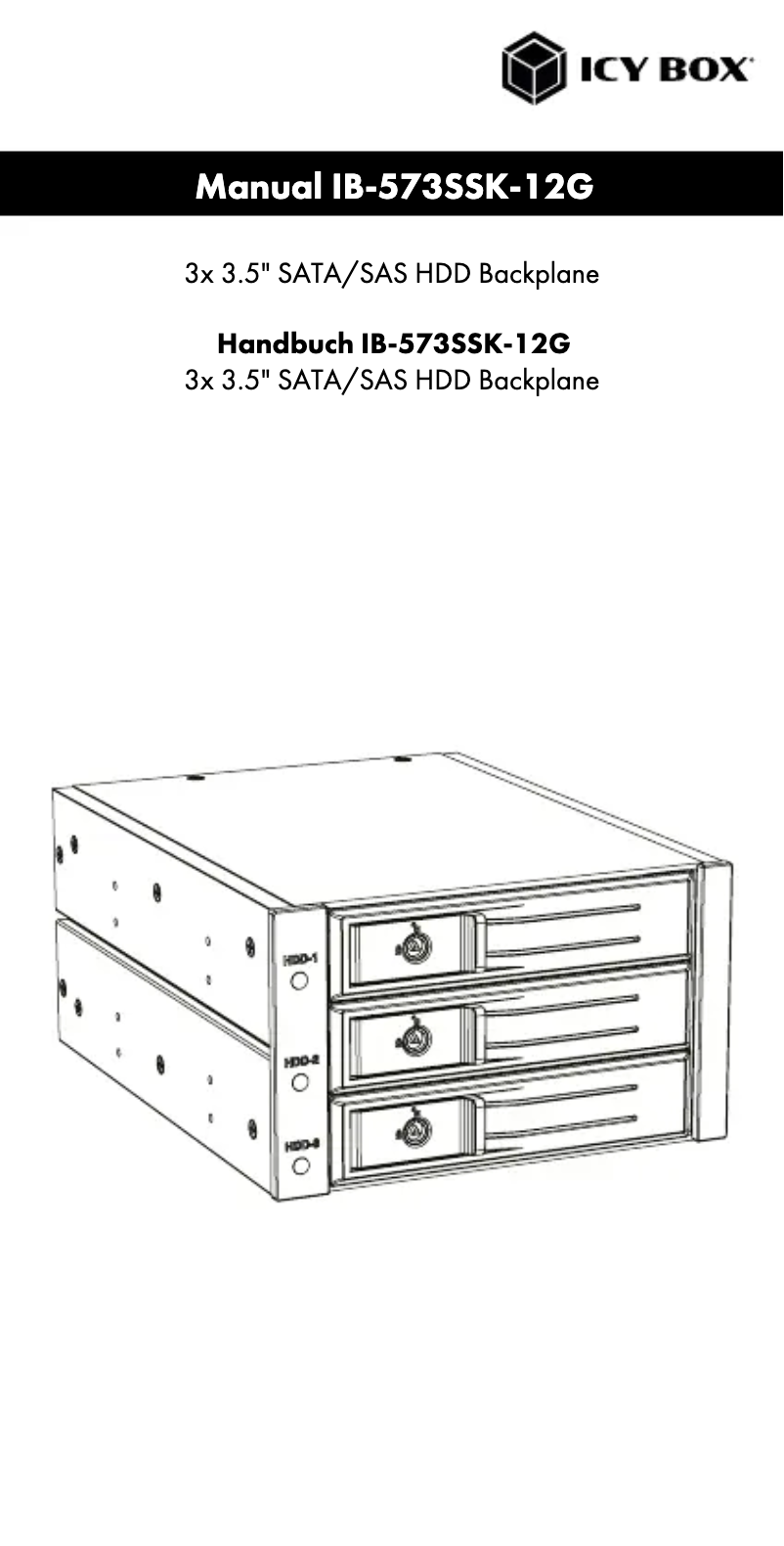 Page n°1 - Manuel utilisateur Icy Box IB-573SSK-12G