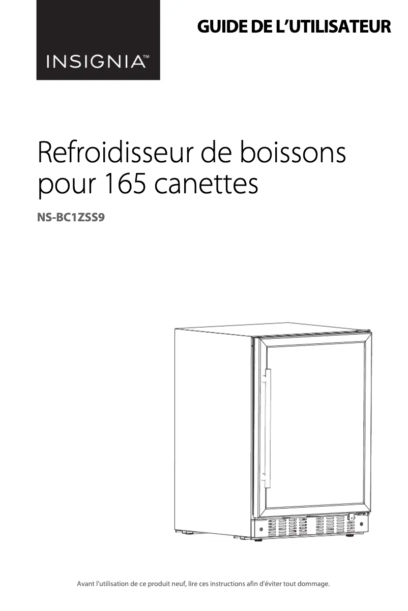 Image de la première page du manuel de l'appareil NS-BC1ZSS9