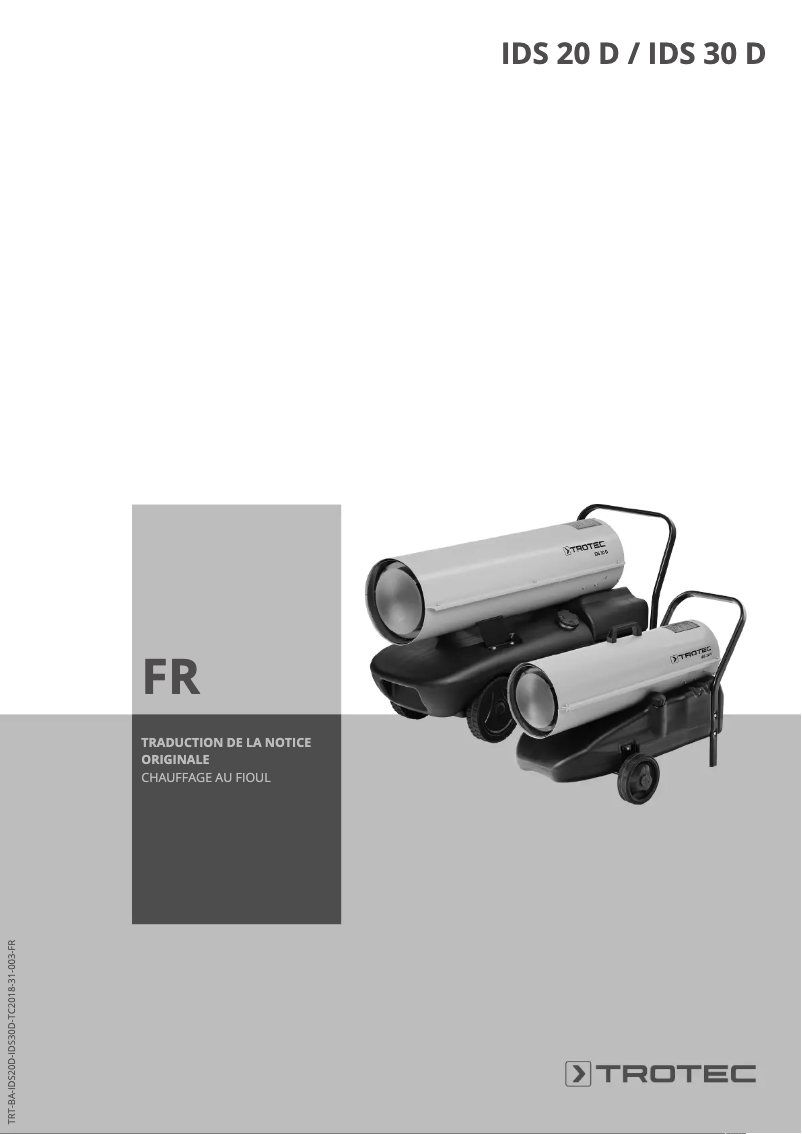Image de la première page du manuel de l'appareil IDS 30 D
