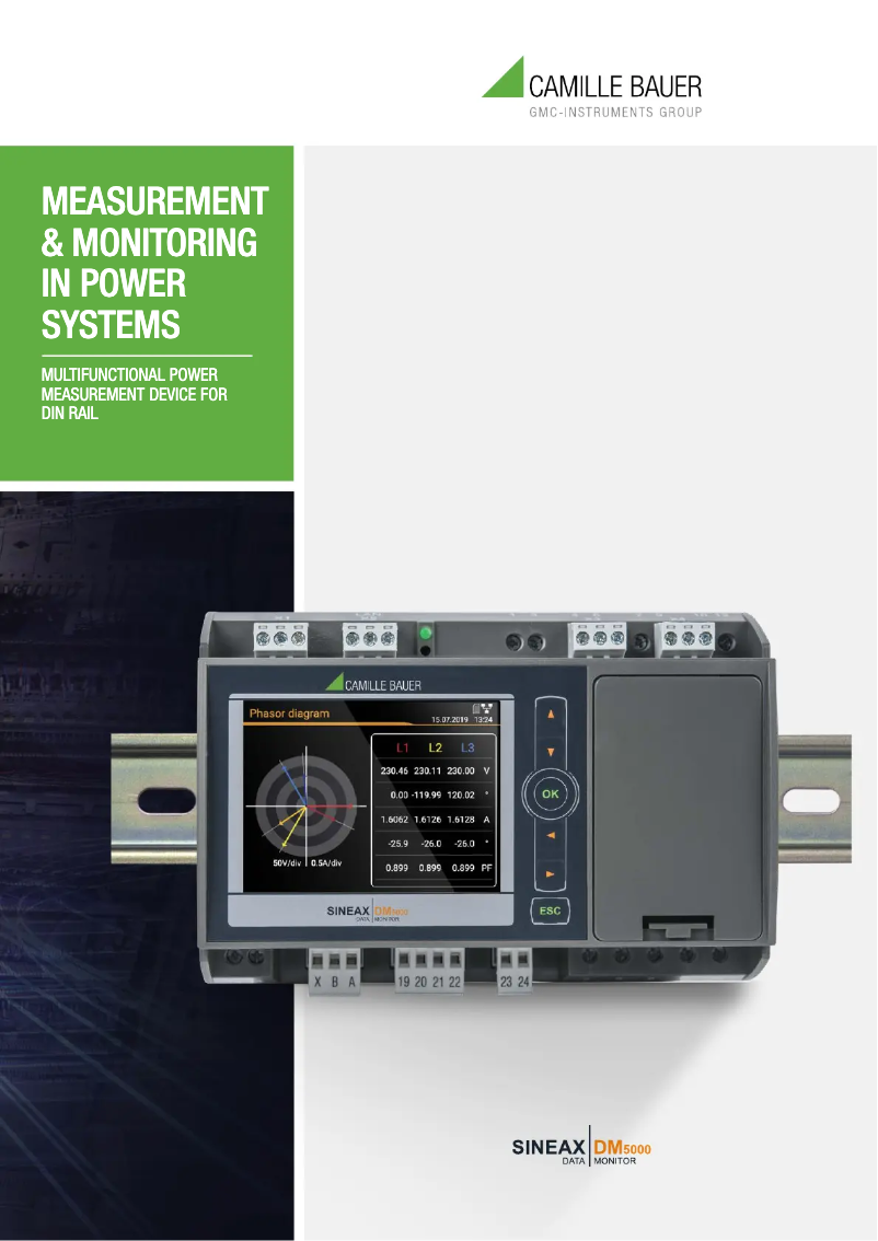 Page 1 de la notice Brochure Camille Bauer SINEAX DM5000