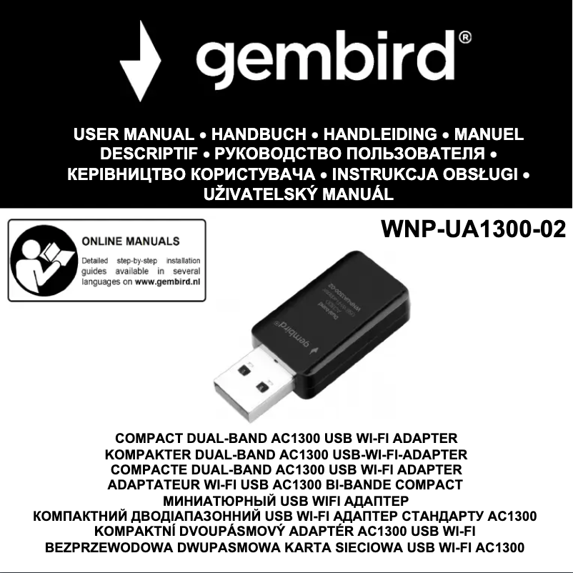 Página 1 del manual Manual de usuario Gembird WNP-UA1300-02