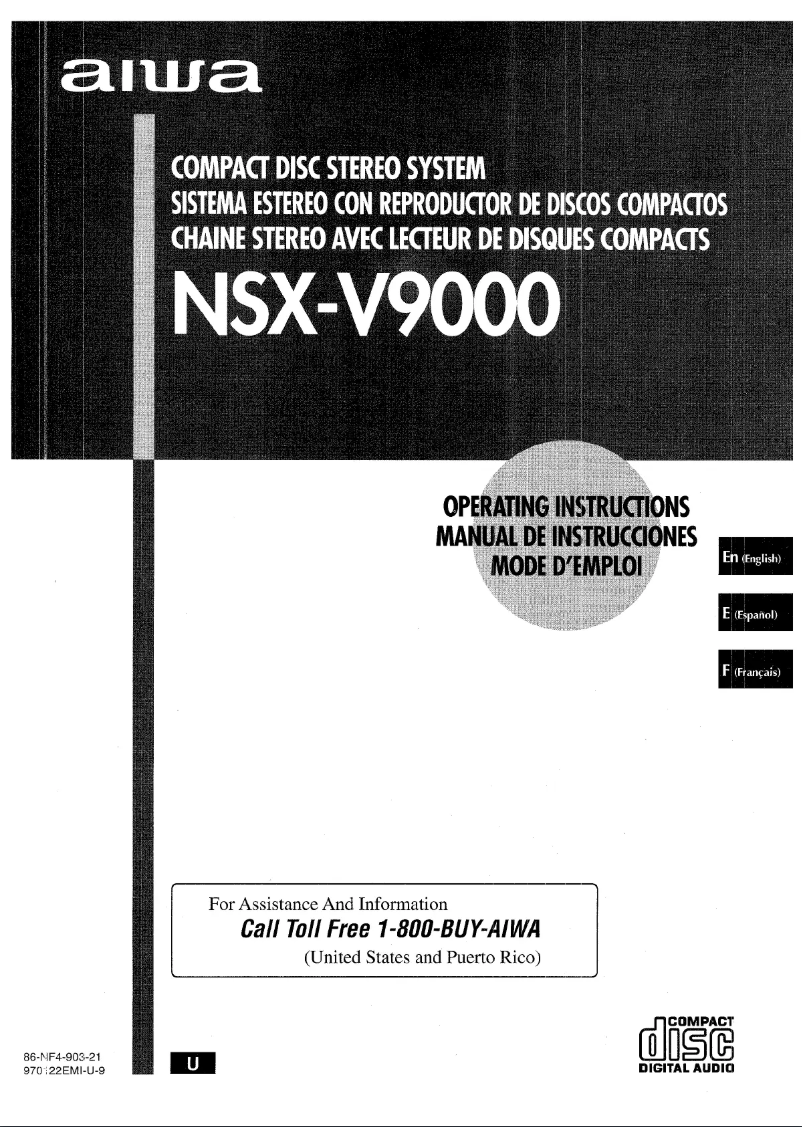 Page n°1 - Manuel utilisateur Aiwa NSX-V9000