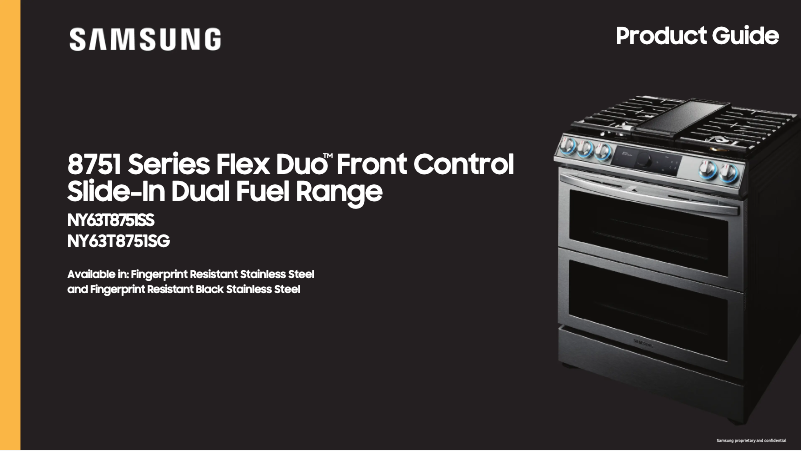 Page n°1 - Brochure Samsung NY63T8751SG