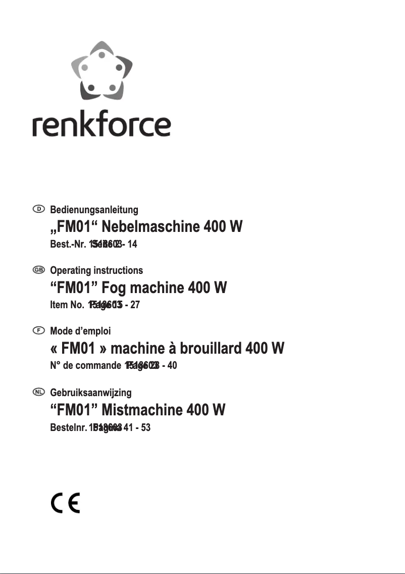 Image de la première page du manuel de l'appareil FM01