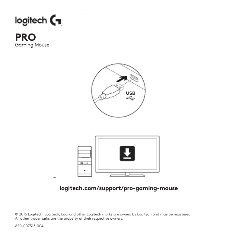 Image de la première page du manuel de l'appareil G PRO HERO Gaming Mouse